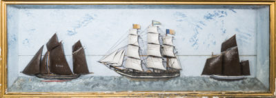 Diorama des trois navires